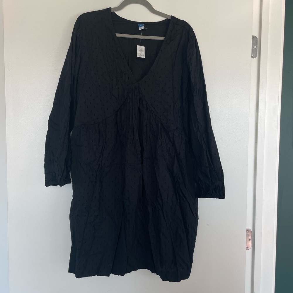 Black Peasant Dress